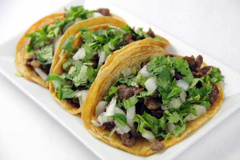 Costa Vida Al Pastor Street Tacos with pineapple and cilantro